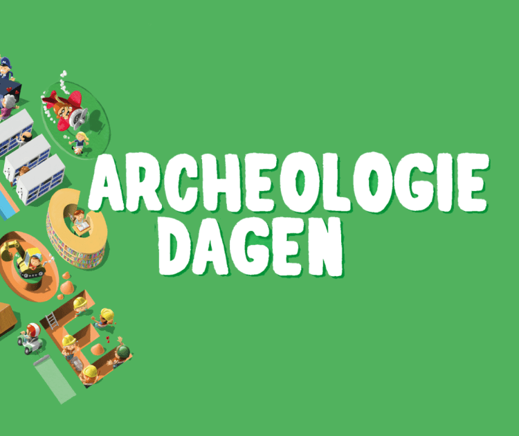 Afbeelding met archeologiedagen op